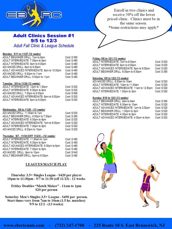 Tennis East Brunswick Racquet Club